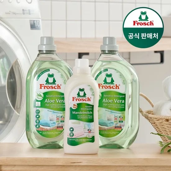 프로쉬 알로에베라 세탁세제 1.5L 2개+섬유유연제 750ml 20,990원 핫딜