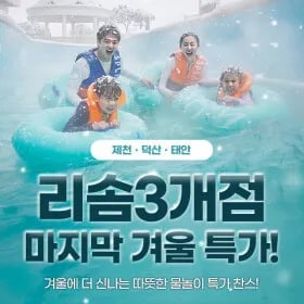 스플라스/포레스트/아일랜드 리솜 3개 지점 스파/워터파크 23,280원