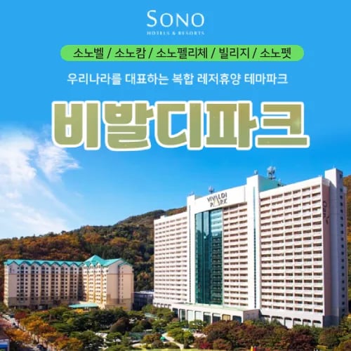 비발디파크 소노벨/소노캄/소노펠리체/빌리지/소노펫 특가 126,350원