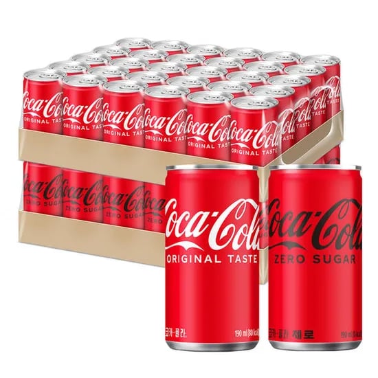 코카콜라 제로 190ml 30개 + 코카콜라 190ml 30개