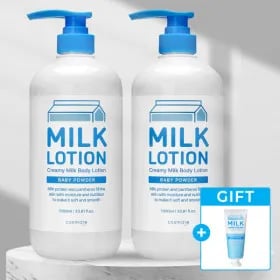 밀크 우유 바디로션 1000ml 2개 핸드크림 60ml 2개