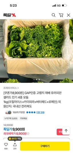 샐러드 4종 모둠 1kg