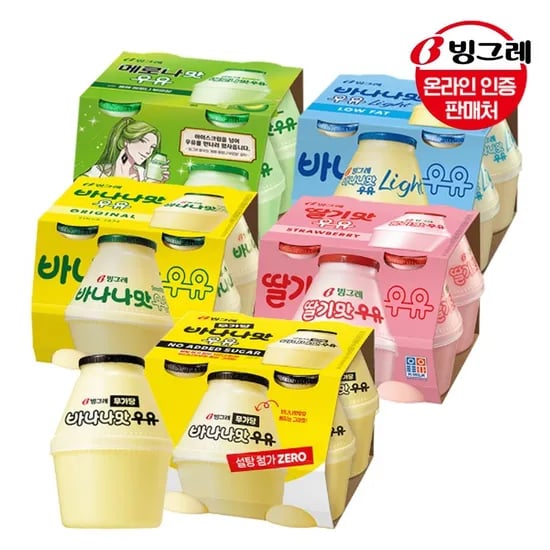 바나나우유 외 단지우유 240ml 16개