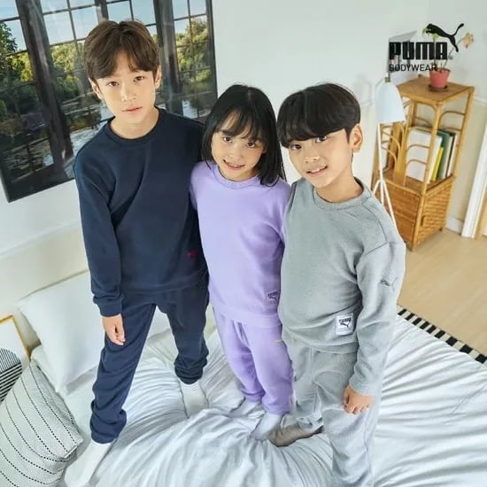 푸마 양면기모 웜플리스 보풀방지 주니어 셋업 2종 세트