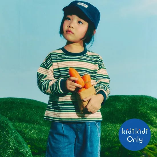 밀리밤 무지개 스트라이프 긴팔티  23,310원