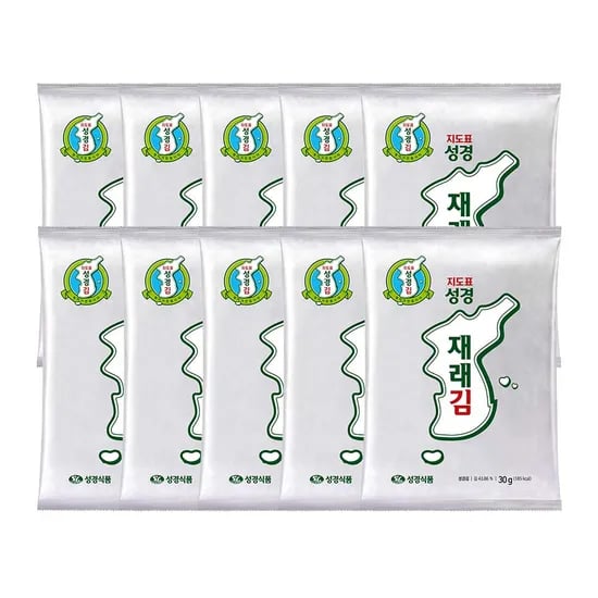 성경김 잘라먹는 재래 전장김 30g 10개 16,400원 무배