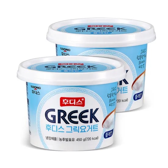 후디스 그릭요거트 플레인 450g×2개 7,400원