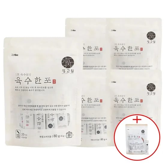 강고집 1초 육수완성 육수한포 80g 5봉 100스틱 27,490원 무배