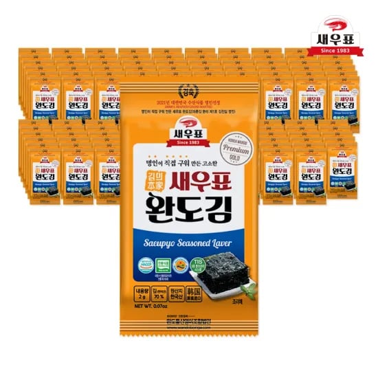 새우표 완도 도시락김 2gx 120봉 15,893원
