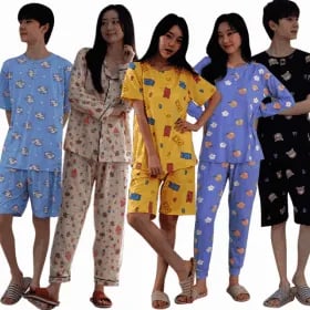 셔츠민 극세사 봄여름잠옷/반팔잠옷/홈웨어/남녀공용 잠옷세트 5440원~