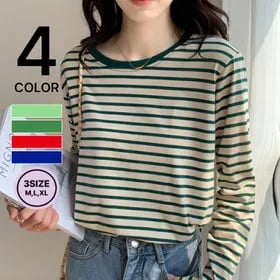 나바바 산뜻 데일리 스트라이프 긴팔 티셔츠 13,760원