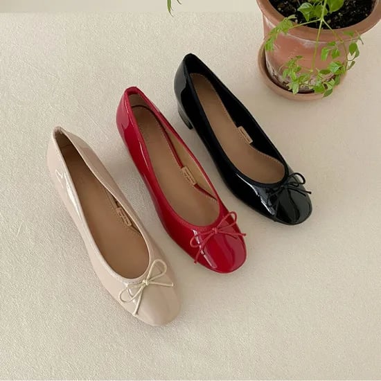 리본 에나멜 펌프스 힐 4.5cm 22,320원