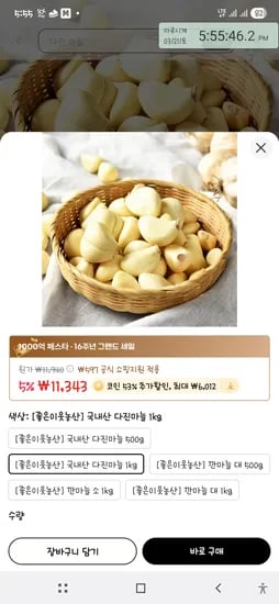 다진마늘 1kg