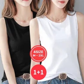 여성 심플 민소매 나시 티셔츠 1+1 13,120원