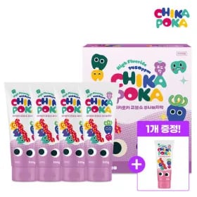 지마켓/치카포카 고불소 유아 어린이 치약 100g 4개+1개 9,930원