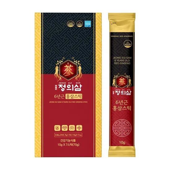 체험팩 정의삼 6년근 홍삼스틱 7포/ 3000원(무배)
