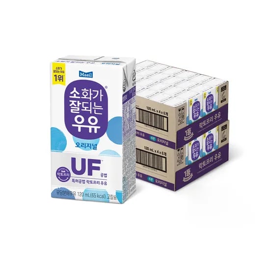 매일우유 직영스토어 소화가잘되는우유(락토프리) 120ml 48팩 24600원