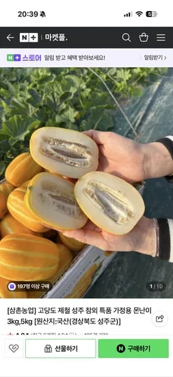 성주참외 특품 3kg