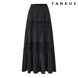 탱커스 레이스 허리밴딩 캉캉 롱 스커트 17,920원 유배
