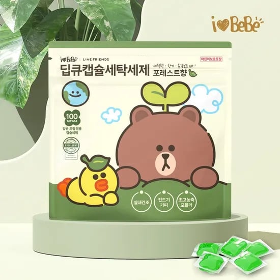 아이러브베베 라인프렌즈 캡슐세제 포레스트향 100개입