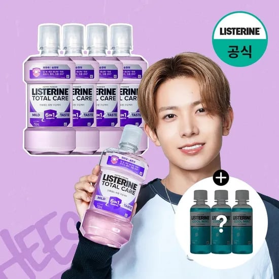 리스테린 구강 토탈케어 플러스 750ml 4개+쿨민트 100ml 3개 18690원