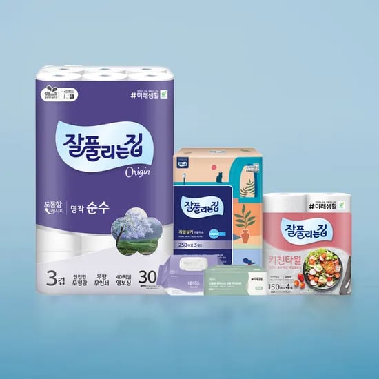 잘풀리는집 명작순수 화장지 30M 30롤 2팩 27,807원 무배
