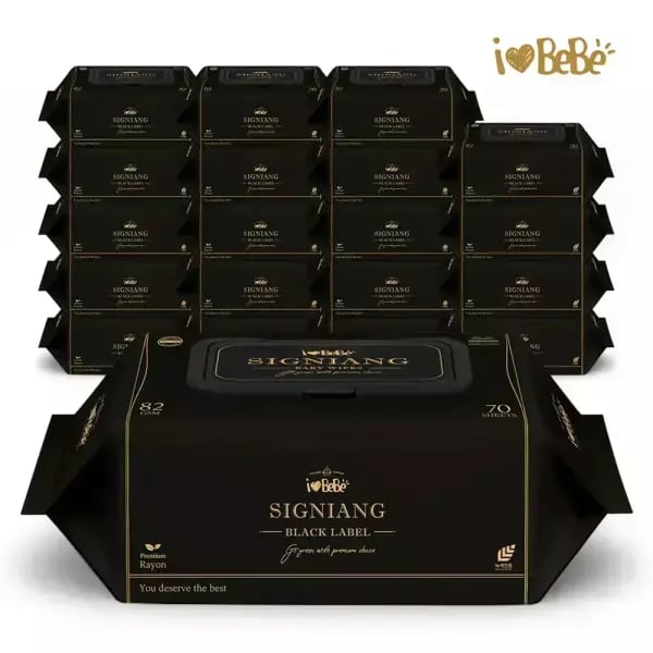 시그니앙 블랙라벨 82평량 물티슈 70매 20팩 24,900원