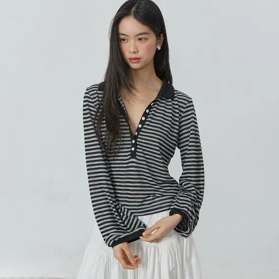 미치코런던 코시노 딥버튼 카라넥 탑 36,210원
