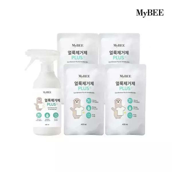 마이비 얼룩제거제 플러스 용기1개+리필4개+세탁비누180g증정 25,500원 무배