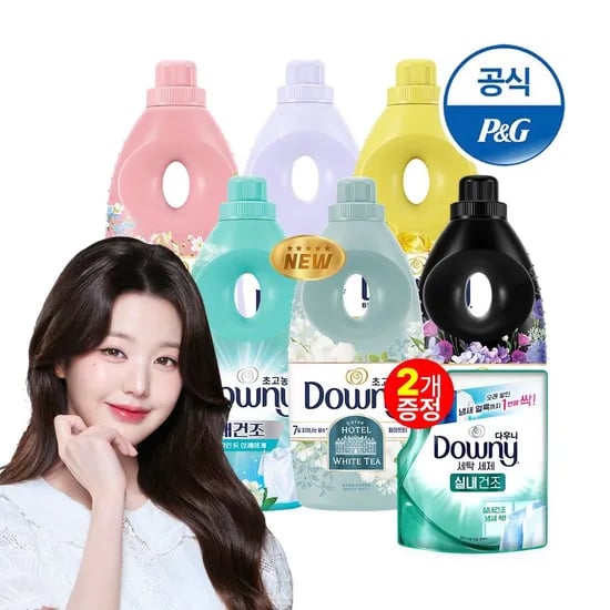다우니 섬유유연제 1Lx6개+유연제 200ml 2개 증정 31870원