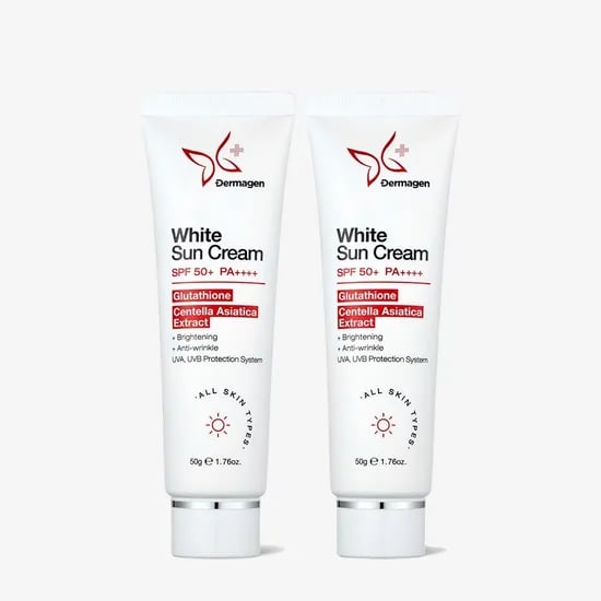 더마겐 3in1 기능성 미백 화이트선크림 50g 2개