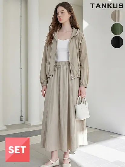 바스락 후디집업+스커트 셋업 27,500원 무배