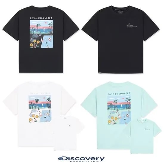 디스커버리키즈 콜라보 그래픽 여름 반팔티 28,880원