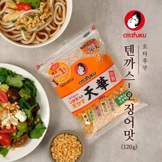 오타후쿠 텐까스 우동 후레이크 오징어맛 120g / 3000원 (무배)