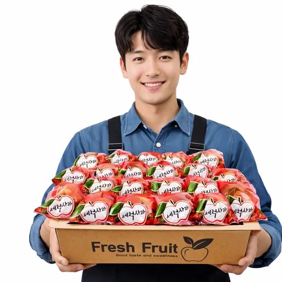 경북 세척 사과 가정용 5kg 1박스 18,800원 무배