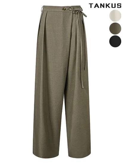 55~77 핀턱 와이드 랩 벨트 슬랙스 24,900원 무배