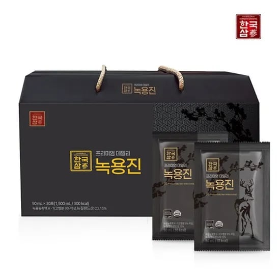 한국삼 프리미엄 데일리 녹용진 1박스 (50ml*30포) 8,900원