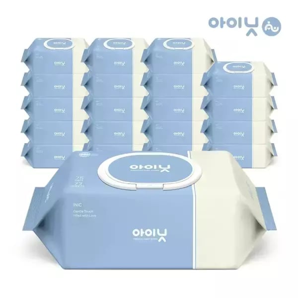 아이닛 위시블루 물티슈 77매 20팩 19,900원