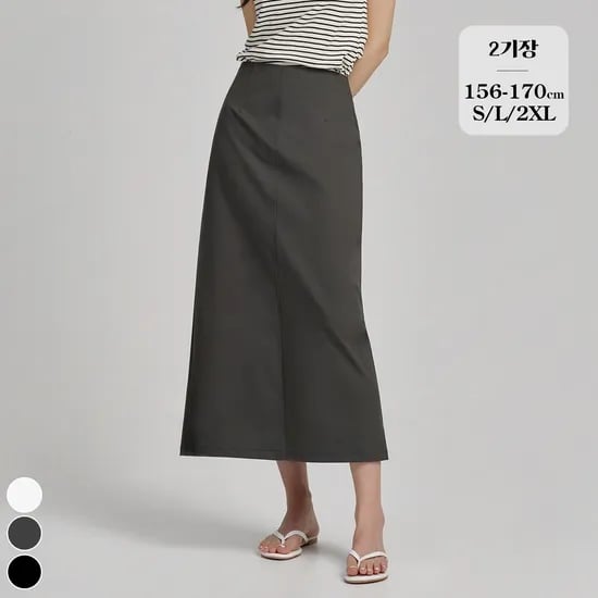 포레스트핏 H라인 뒷트임 여름 스판 스커트 SK2503