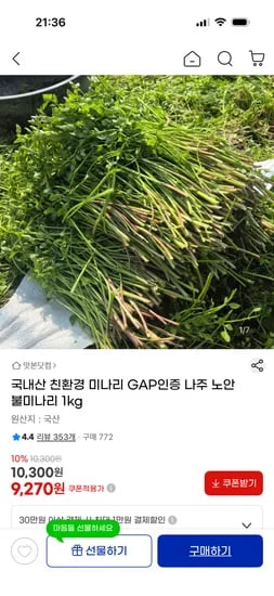 국내산 불미나리 1kg