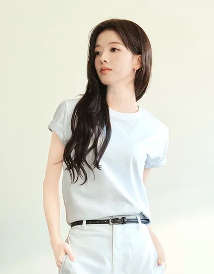 지오다노 여성 퍼펙트 라운드넥 반팔티