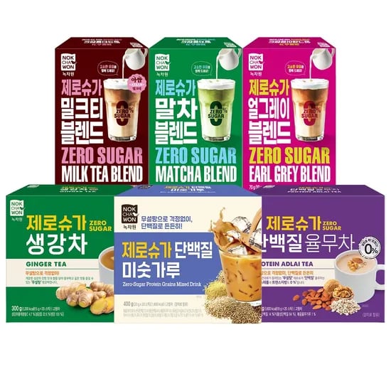 녹차원 제로슈가 미숫가루/말차/생강차 외 다양 1+1 총 8개