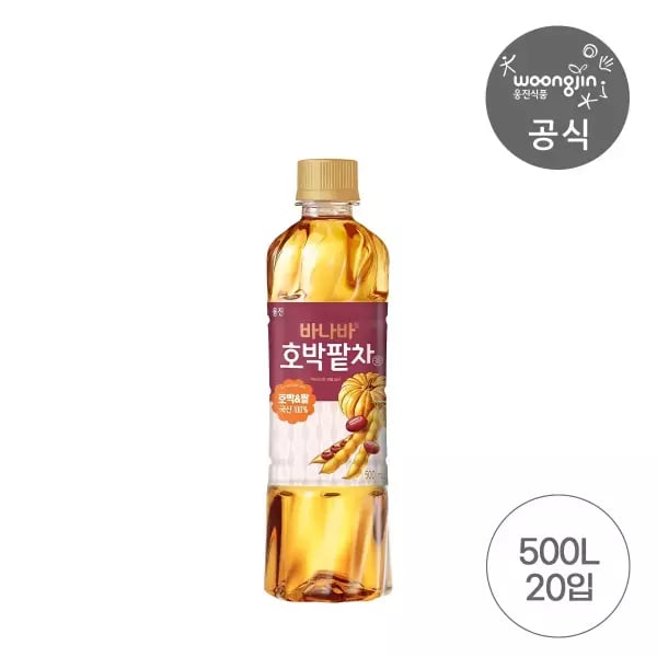 웅진식품 바나바 호박팥차 500ml 20개