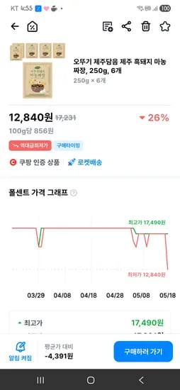 제주담음 짜장 6개