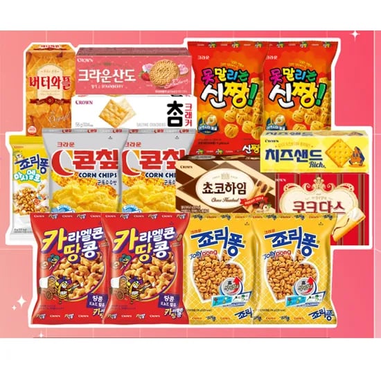 크라운제과 과자 15개 767g