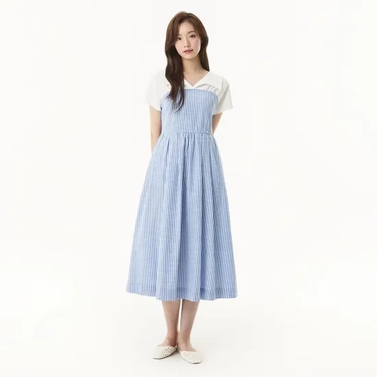 플라스틱아일랜드 카라 레이어드 원피스 모델명: 35460