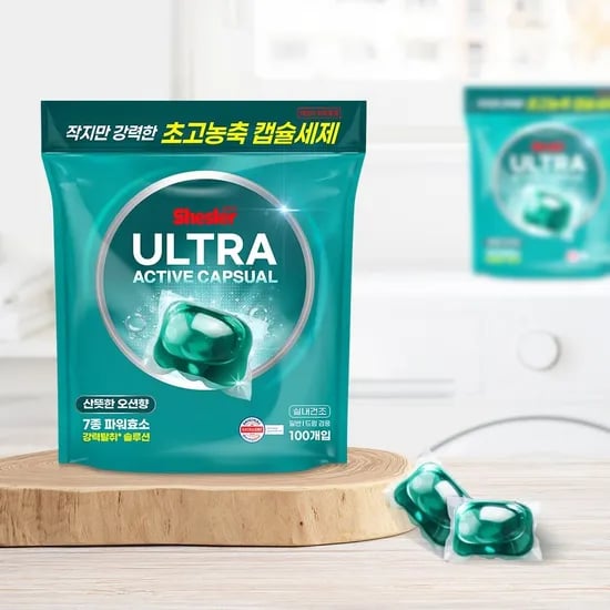 쉬슬러 울트라액티브 캡슐세제 그린 100개