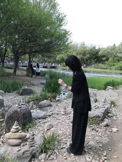 지센 핀턱 와이드 밴딩 쿨링 슬랙스