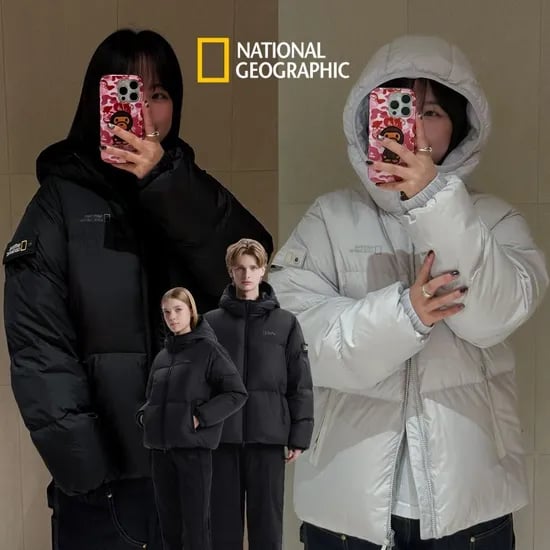 내셔널지오그래픽 나나 패딩 후디 구스다운 점퍼