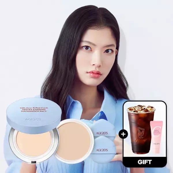 에이지투웨니스 벨벳 래스팅 파운데이션 팩트(본품+리필)26,900원